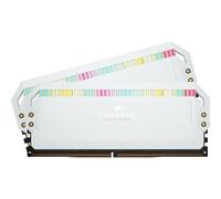 Corsair Dominator Platinum RGB DDR5 32 GB (2x16 GB) 6200MHz C36 Memoria per Desktop (Regulación de Voltaje integrada, Refrigeración DHX patentada, 12 Leds RGB CAPELLIX, Optimizadas para Intel) Blanco
