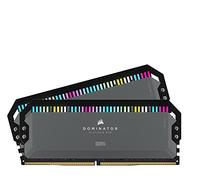 Corsair Dominator Platinum RGB DDR5 64 GB (2 x 32 GB) 5200MHz C40 Memoria optimizada de AMD (12 LED RGB CAPELLIX ultrabrillantes, Refrigeración DHX patentada, Compatibilidad con AMD Expo) Gris Frío
