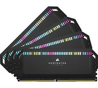 Corsair Dominator Platinum RGB DDR5 64GB (4x16GB) 6400MHz C32 Intel Optimised Desktop Memory (Onboard Voltage Regulation, Patented CORSAIR DHX Cooling, 12 Ultra-Bright CAPELLIX RGB Leds) Black