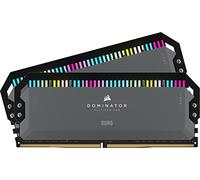 CORSAIR Dominator Platinum RGB DDR5 RAM 32GB (2x16GB) hasta 6000MHz CL30 AMD Expo Intel XMP 3.0 Memoria de Ordenador de Sobremesa - Gris (CMT32GX5M2B6000Z30K)