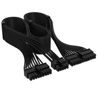 Corsair Elite Premium Cable ATX 24-pin Type 4 en Funda Individual - Diseño Paracord de Malla de Triple Capa, Compatible con PSU Type 4 - Negro