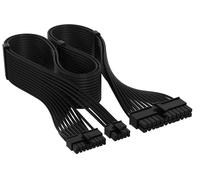 CORSAIR Elite Premium Cable ATX 24-Pin Type 5 en Funda Individual - Diseño Paracord de Malla de Triple Capa, Compatible con PSU Corsair Type 5 - Negro