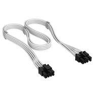 CORSAIR Elite Premium Cable PCIe 8-Pin (6+2 Split) Type 4 en Funda Individual - Diseño Paracord de Malla de Triple Capa, Compatible con PSU Corsair Type 4 - Blanco
