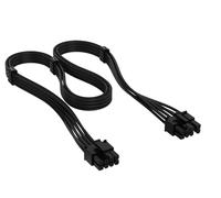 CORSAIR Elite Premium Cable PCIe 8-Pin (6+2 Split) Type 4 en Funda Individual - Diseño Paracord de Malla de Triple Capa, Compatible con PSU Corsair Type 4 - Negro
