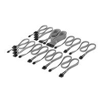 Corsair Elite Premium Kit Profesional de Cables de PSU Type 4 en Funda Individual - Diseño Paracord de Malla de Triple Capa, Compatible con PSU Tipo 4 - Negro/Blanco