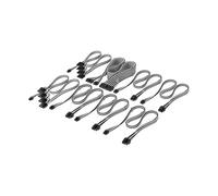 Corsair Elite Premium Kit Profesional de Cables de PSU Type 5 en Funda Individual - Diseño Paracord de Malla de Triple Capa, Compatible con PSU Type 5 - Negro/Blanco