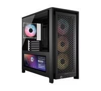 CORSAIR Frame 4000D LCD RS ARGB Chasis para PC Modular ATX Semitorre - Pantalla Táctil LCD XENEON Edge, Sistema de Montaje de InfiniRail, 4 Ventiladores RS120 ARGB PWM - Negro