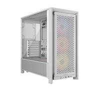 CORSAIR Frame 4000D RS ARGB Caja Modular ATX Mid-Tower para PC - Alto Flujo de Aire, 3 Ventiladores RS ARGB preinstalados, ASUS BTF, MSI Project Zero, Gigabyte Project Stealth - Blanco