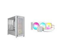 CORSAIR Frame 4000D RS ARGB Caja Modular ATX Mid-Tower para PC + CORSAIR Nautilus 360 RS ARGB Refrigeración Líquida de CPU Paquete - Blanco