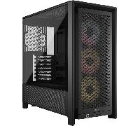 CORSAIR Frame 4000D RS ARGB Caja Modular ATX Mid-Tower para PC - Alto Flujo de Aire, 3 Ventiladores RS ARGB preinstalados, ASUS BTF, MSI Project Zero, Gigabyte Project Stealth - Negro