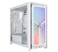CORSAIR Frame 4000X RS Chasis para PC Modular ATX Semitorre - Panel Frontal RGB, 4 Ventiladores RS120 PWM Incluidos, Sistema de Montaje InfiniRail, Brazo Anticaída GPU - Blanco