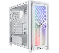 CORSAIR Frame 4000X RS Chasis para PC Modular ATX Semitorre - Blanco | Panel Frontal RGB, 4 Ventiladores RS120 PWM Incluidos, Sistema de Montaje InfiniRail, Brazo Anticaída GPU