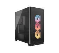 CORSAIR Frame 4500X LX-R RGB Link Caja de PC Semitorre con Cristal Panorámico - Sistema de Montaje de InfiniRail, Capacidad para Dos radiadores de 360 mm, Incluye 3 Ventiladores LX120R - Negro