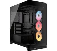 CORSAIR Frame 4500X RS-R ARGB Caja de PC Semitorre con Cristal Panorámico - Sistema de Montaje de InfiniRail, Capacidad para Dos radiadores de 360 mm, Incluye 3 Ventiladores RS120R - Negro