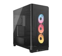 CORSAIR Frame 4500X RS-R ARGB Caja de PC Semitorre con Cristal Panorámico - Sistema de Montaje de InfiniRail, Capacidad para Dos radiadores de 360 mm, Incluye 3 Ventiladores RS120R - Negro