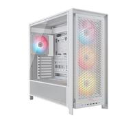 CORSAIR Frame 5000D RS ARGB Caja Modular Mid-Tower de Gran Flujo de Aire para PC - 4X Ventiladores RS Preinstalados, Sistema de Montaje de Ventiladores InfiniRail - Blanc