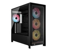CORSAIR Frame 5000D RS ARGB Caja Modular Mid-Tower de Gran Flujo de Aire para PC - 4X Ventiladores RS Preinstalados, Sistema de Montaje de Ventiladores InfiniRail - Negro