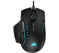 Corsair Glaive RGB Pro - Ratón cómodo para Juegos FPS/MOBA (agarres Intercambiables, Aluminio, retroiluminación LED RGB, 18.000 PPP, óptico) Negro
