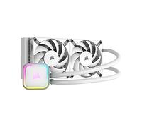 CORSAIR H100i RGB ELITE Refrigerador Líquido Para CPU - 240mm AIO - Ventiladores AF120 ELITE PWM - Zócalos Intel® LGA 1700, 1200, 2066, AMD® AM5 y AM4 - Blanco