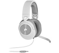 Corsair HS35 STEREO Auriculares Multiplataforma Ligeros con Cable para Juegos - Micrófono Desmontable - Controladores de Neodimio - PC, PS5, PS4, Xbox, Nintendo Switch, Móvil - Blanco