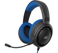 Auriculares gaming - Corsair HS35, PS4, 113 dB, Micrófono, Cancelación de ruido, Azul