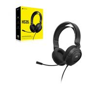 Corsair HS35 v2 Multiplataforma Auriculares con Cable para Juegos - Micrófono Omnidireccional Flexible - Conectividad Universal de 3,5 mm - PC, Mac, PS5, PS4, Xbox, Nintendo Switch, Móvil - Carbón