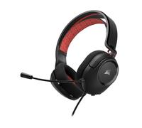 Corsair HS35 v2 - Auriculares multiplataforma con Cable para Juegos, micrófono omnidireccional Flexible, conexión Universal de 3,5 mm, PC, Mac, PS5, PS4, Xbox, Nintendo Switch, móvil, Color Rojo