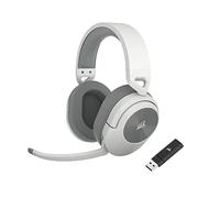 Corsair HS55 - Auriculares inalámbricos multiplataforma Ligeros para Juegos con Bluetooth - Sonido Envolvente Dolby 7.1 - Compatible con iCUE - PC, PS5, PS4, Nintendo Switch, móvil - Blanco