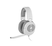 Corsair HS35 STEREO Auriculares Multiplataforma Ligeros con Cable para Juegos - Micrófono Desmontable - Controladores de Neodimio - PC, PS5, PS4, Xbox, Nintendo Switch, Móvil - Blanco