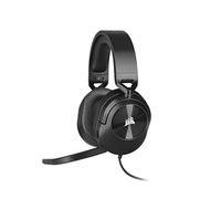 Corsair HS55 SURROUND Auriculares para juegos (Sonido envolvente Dolby Audio 7.1 en PC y Mac, Micrófono omnidireccional, Compatibilidad varias plataformas, Control de volumen de fácil acceso) Carbón