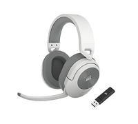 Corsair HS55 Wireless Auriculares Inalámbricos Ligeros para Juegos - Sonido Envolvente Dolby 7.1 - Micrófono Omnidireccional - Alcance de hasta 15 m - Compatible con iCUE - PC, Mac, PS5, PS4 - Blanco