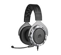 Corsair HS60 - Auriculares estéreo hápticos para Juegos con Graves hápticos, Auriculares de Espuma viscoelástica, micrófono extraíble, Compatible con Windows Sonic, Certificado Discord para PC,