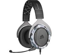 Corsair HS60 HAPTIC Auriculares Estéreo para Juegos con Efectos Hápticos en Los Bajos (Taction Technology, Almohadillas de Lujosa Espuma Viscoelástica, Micrófono Extraíble) Camo