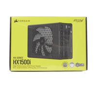 Corsair HX1500i Fuente de Alimentación ATX Totalmente Modular de Muy Bajo Nivel Sonoro - Compatible con ATX 3.1 y PCIe 5.1 -Ventilador con Rodamiento Dinámico Fluido - 80 Plus Platinum - Negro