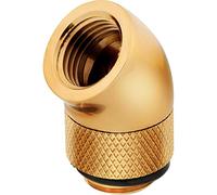 Corsair Hydro X de la Serie Adaptador Giratorio de 45 Grados, Paquete Doble (Roscas de Puerto G1/4 BSPP, Mecanismo de Rotación Seguro, Optimizado para Altos Caudales) Oro