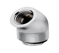 Corsair Hydro X Series, Adaptador 45° Rotary Paquete de dos Unidades (Las Roscas de BSPP G1/4", Latón Sólido, Mecanismo de Rotación Firmemente Sellado, Optimizado para Grandes Caudales) Cromo