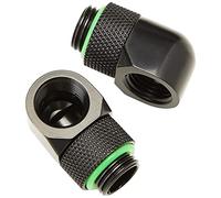Corsair Hydro X Series, Adaptador 45° Rotary Paquete de dos Unidades (Las Roscas de BSPP G1/4", Latón Sólido, Mecanismo de Rotación Firmemente Sellado, Optimizado para Grandes Caudales) Negro