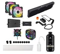 Corsair Hydro X Series iCUE XH305i RGB PRO Kit de Refrigeración Personalizada (Circuito Refrigeración para CPU, Bloque de Refrigeración Líquida CPU, Pack Bomba/Depósito D5, 3 Ventiladores RGB) Blanco