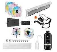 Corsair Hydro X Series iCUE XH305i RGB PRO Kit de Refrigeración Personalizada (Circuito Refrigeración para CPU, Bloque de Refrigeración Líquida CPU, Pack Bomba/Depósito D5, 3 Ventiladores RGB) Blanco