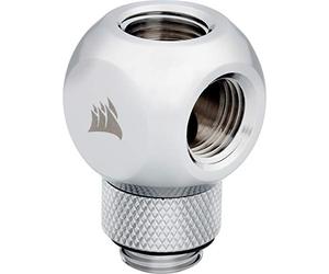 Corsair Hydro X Series, Rotary Divisor en Y (Las Roscas de BSPP G1/4", Latón Sólido, Mecanismo de Rotación Firmemente Sellado, Optimizado para Grandes Caudales), Talla única, Cromo