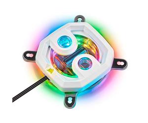 Corsair Hydro X Series, XC7 RGB Bloque de Refrigeración Líquida para CPU para Intel 115X/AMD AM4 Zócalo, Refrigeración de CPU sin Concesiones, Personalizable Iluminación RGB, Fácil Instalación, Blanco