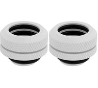 Corsair Hydro X Series XF 14 mm Hardline Conectores, Pack de Cuatro Unidades (Las roscas de BSPP G1/4", Latón sólido, Son compatibles con Varios adaptadores CORSAIR Hydro X Series) Blanco