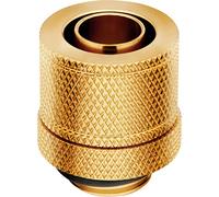 Corsair Hydro X Series XF Accesorios de Compresión de 10/13 mm (3/8 de Pulgada o 1/2 de Pulgada) ID/OD, Paquete de Cuatro (Roscas de Puerto BSPP 1/4 de Pulgada) Oro