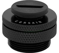 Corsair Hydro X Series, XF Boca de Llenado (Las Roscas de BSPP G1/4", Latón Sólido, Llenado/Vaciado Sencillo, Cuello de Cierre de Rosca, Tapón G1/4" Incluido) Talla única, Negro