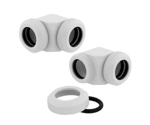 Corsair Hydro X Series XF Hardline 90° 12mm OD (Doble Pack) Blanco - Racor