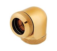 Corsair Hydro X Series XF Hardline 90 Grados 14 mm OD Accesorios, Paquete Doble (Diseño de Compresión de Línea Dura de Junta Tórica Doble, Ajuste de Tubería Fácil de 12 mm de Diámetro) Oro