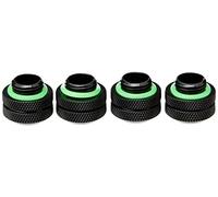 Corsair Hydro X Series, XF Hardline, Conectores 12 mm DE, Pack de 4 Unidades (Las Roscas de BSPP G1/4", Latón Sólido Durabilidad, Tórica Doble Diseño, Compatibles con Adaptadores Hydro X) Negro