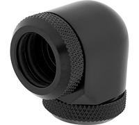 Corsair Hydro X Series XF Hardline Conectores 14 mm de 90°, Pack de Dos Unidades (Latón sólido, Acabado, adaptan a Tubos rígidos de 14 mm de diámetro Externo) Negro