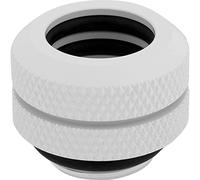 Corsair Hydro X Series XF Hardline Fittings de 12 mm de Diámetro Exterior, Paquete de Cuatro (Roscas de Puerto BSPP de 1/4 de Pulgada, Diseño de Doble Junta Tórica) Blanco