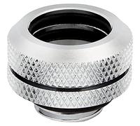 Corsair Hydro X Series XF Hardline Fittings de 14 mm de Diámetro Exterior, Paquete de Cuatro (Roscas de Puerto BSPP de 1/4 de Pulgada, Diseño de Doble Junta Tórica) Cromado